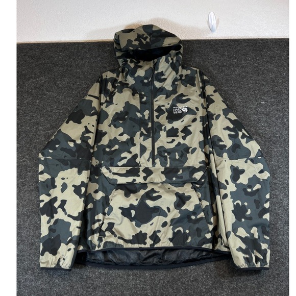 Mountain Hardwear Other - Mountain Hardwear Kor Preshell Anorak Camo Pullover Jacket Green Black Men Large